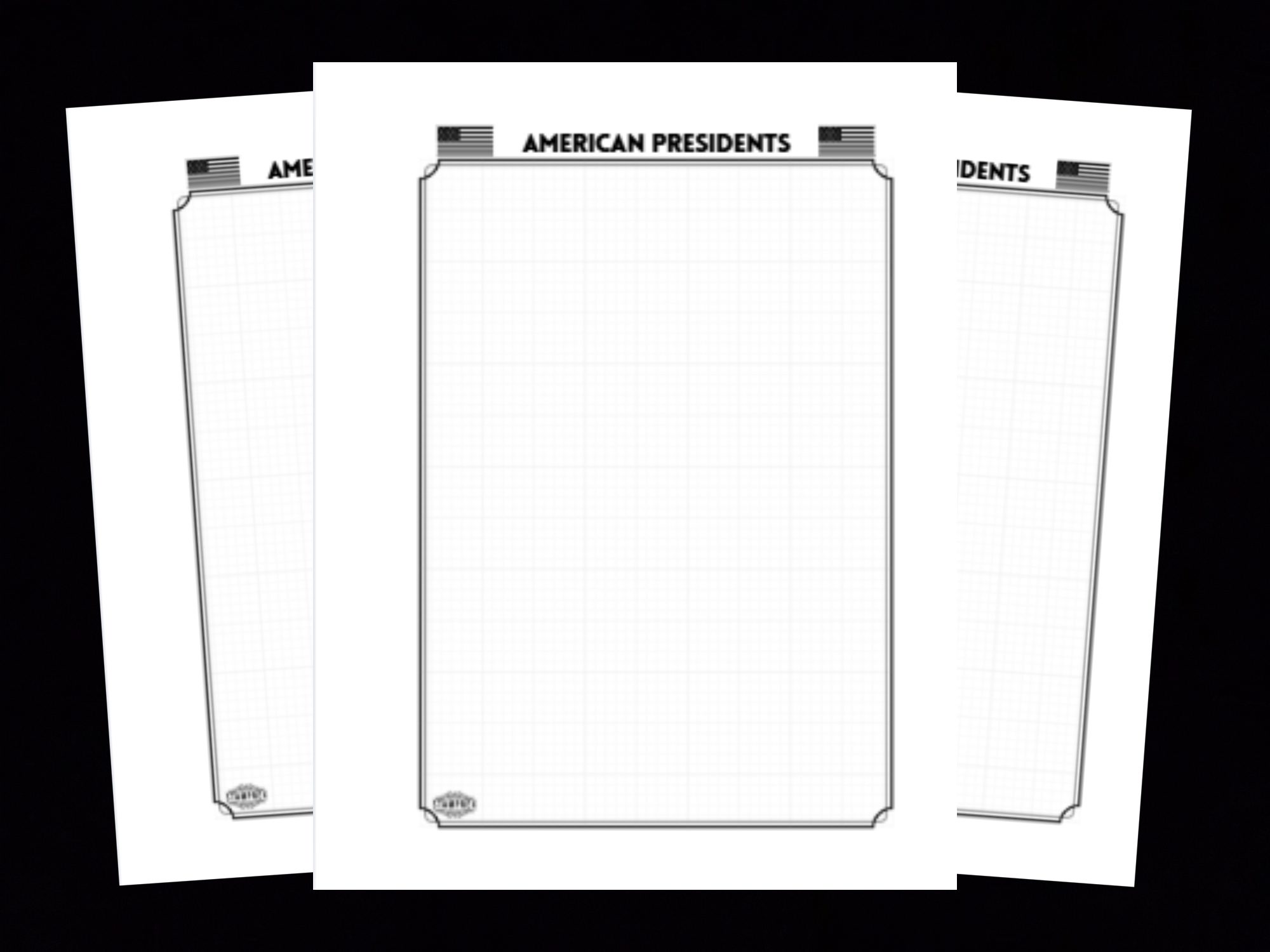 American Presidents Topical Blank Stamp Album Pages - Image 2