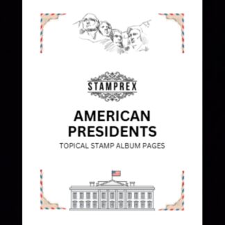 American Presidents Topical Blank Stamp Album Pages