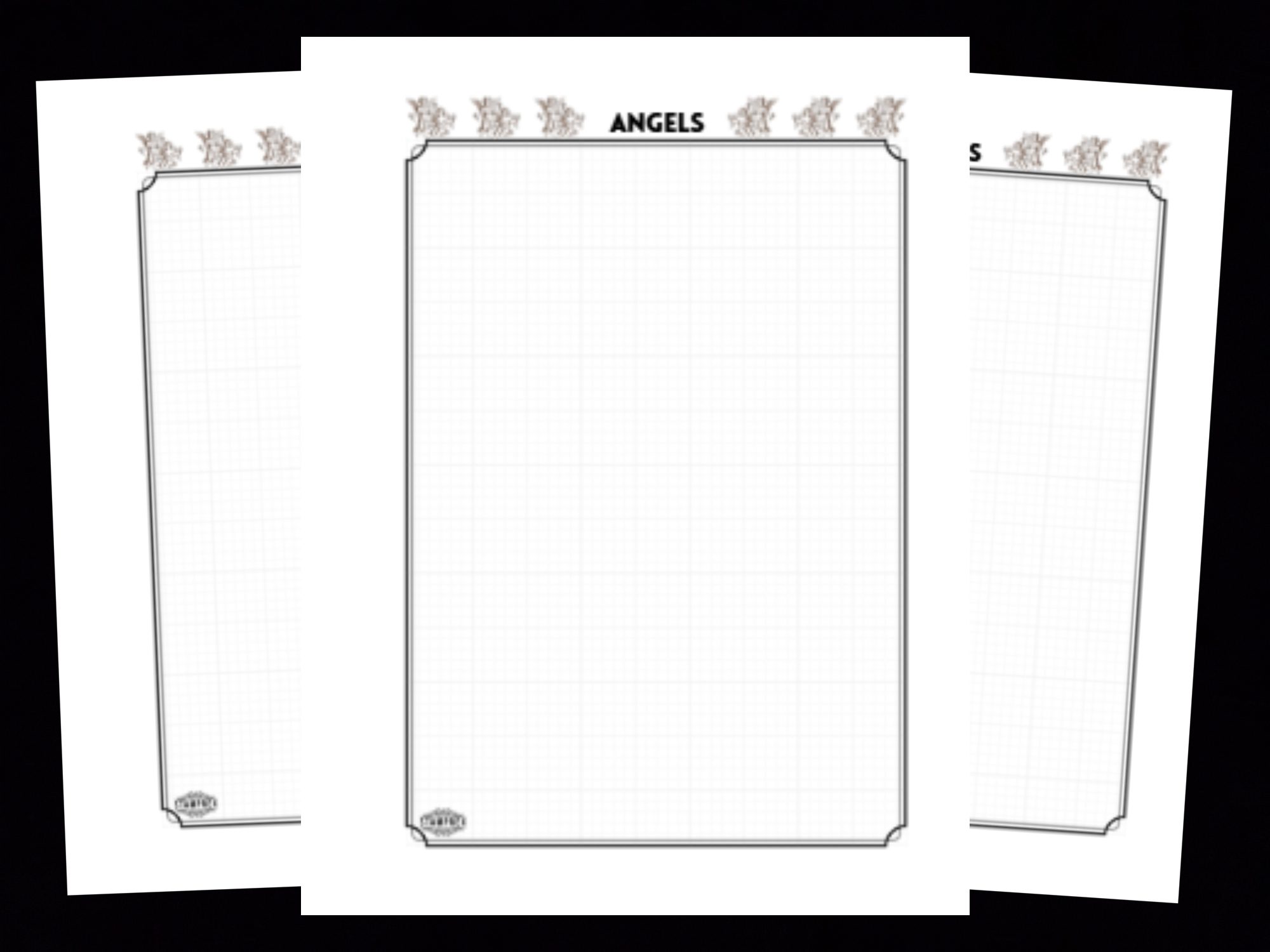 Angels Topical Blank Stamp Album Pages - Image 2