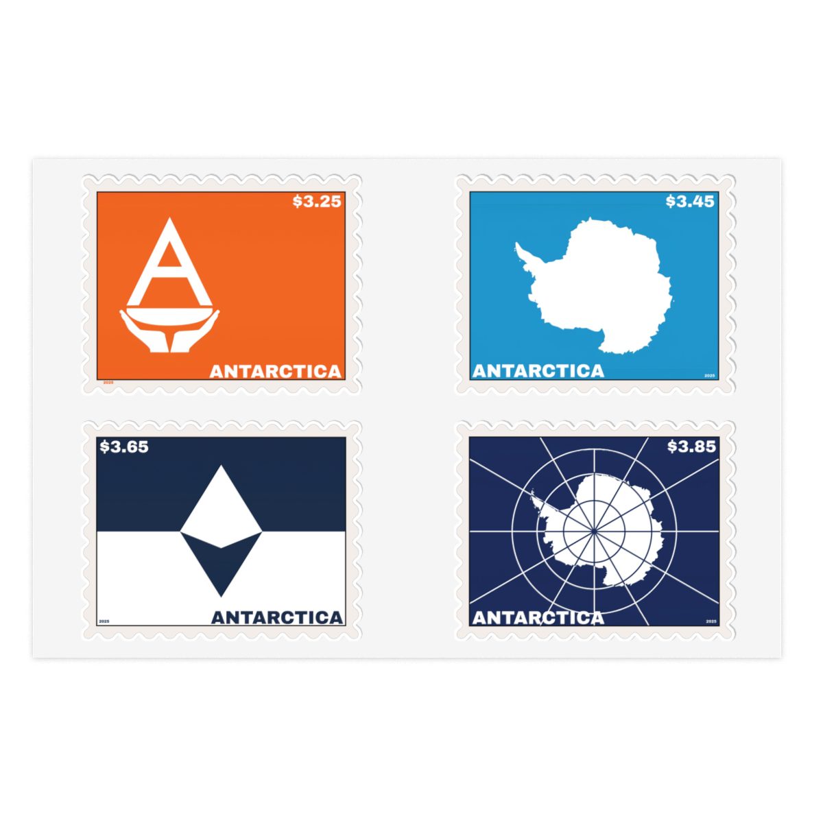 Antarctica Local Post Flag Map Stamps - Image 3