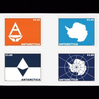 Antarctica Local Post Flag Map Stamps