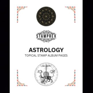 Astrology Topical Blank Stamp Album Pages