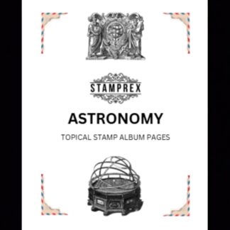 Astronomy Topical Blank Stamp Album Pages