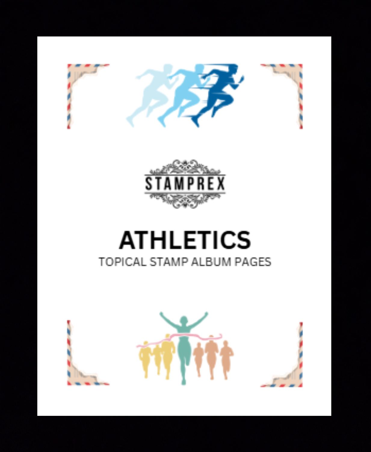 Athletics Sports Topical Blank Stamp Album Pages
