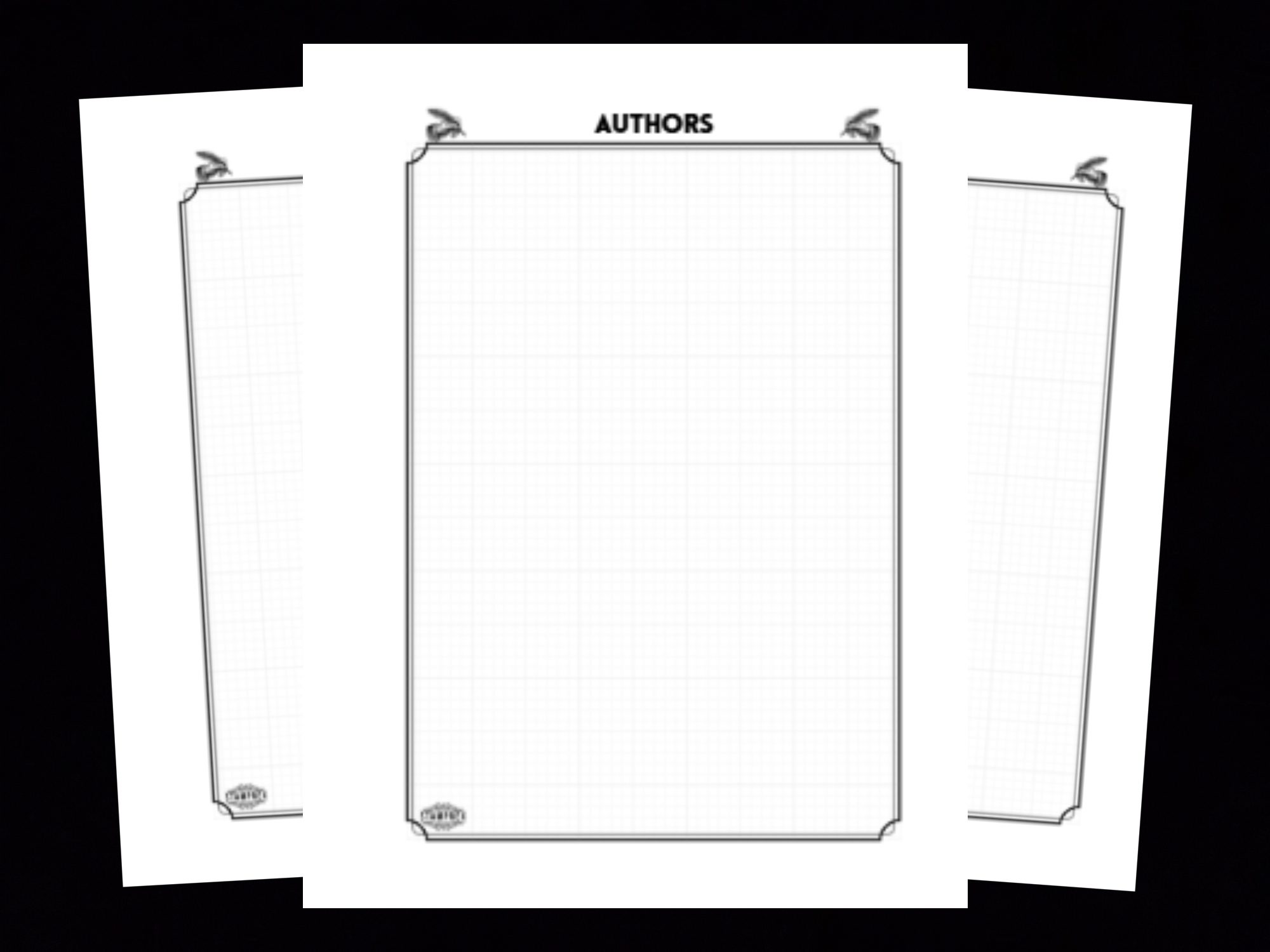 Authors Topical Blank Stamp Album Pages - Image 2