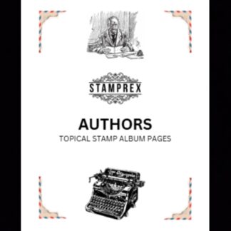 Authors Topical Blank Stamp Album Pages