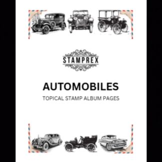 Automobiles Topical Blank Stamp Album Pages
