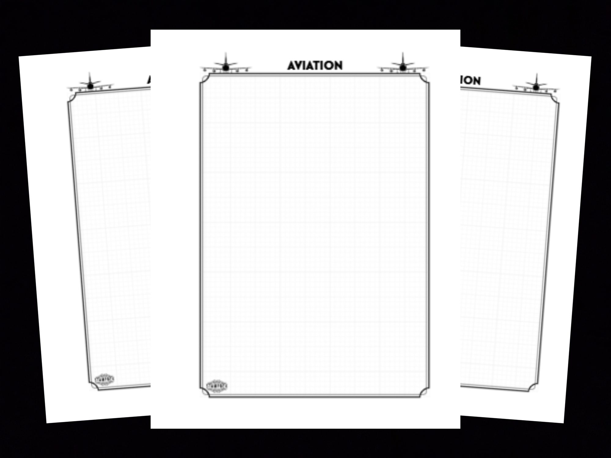 Aviation Topical Blank Stamp Album Pages - Image 2