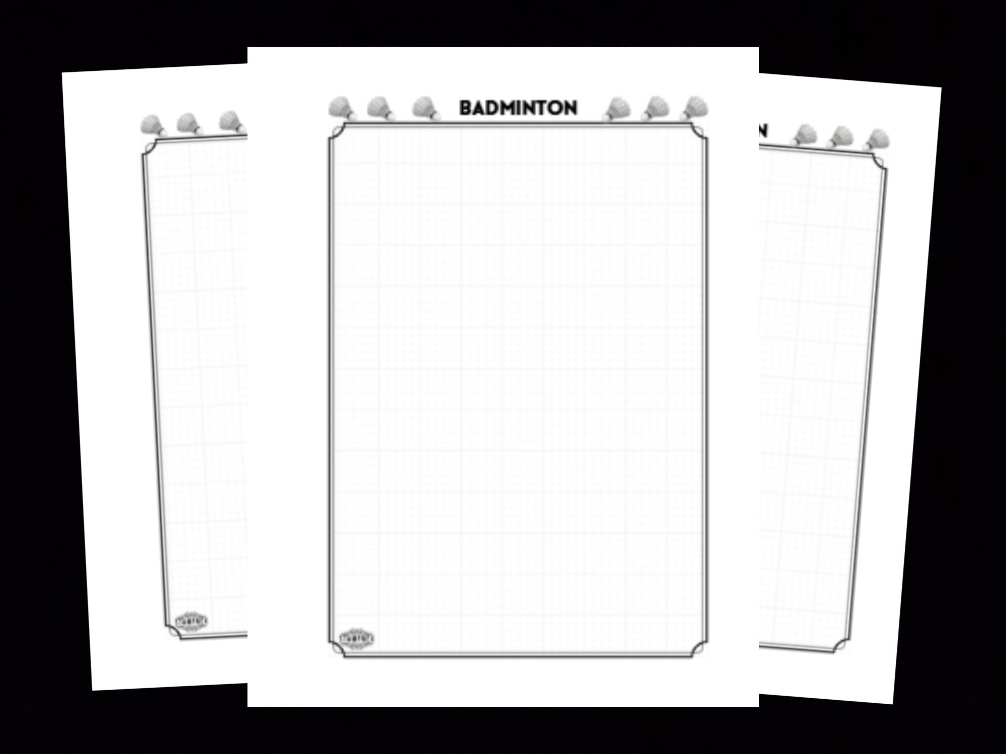 Badminton Topical Blank Stamp Album Pages - Image 2