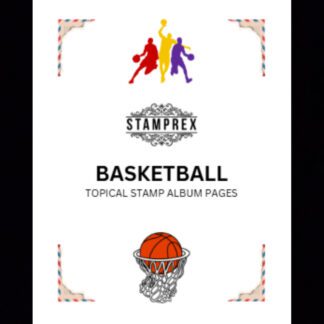 Basketball Topical Blank Stamp Album Pages