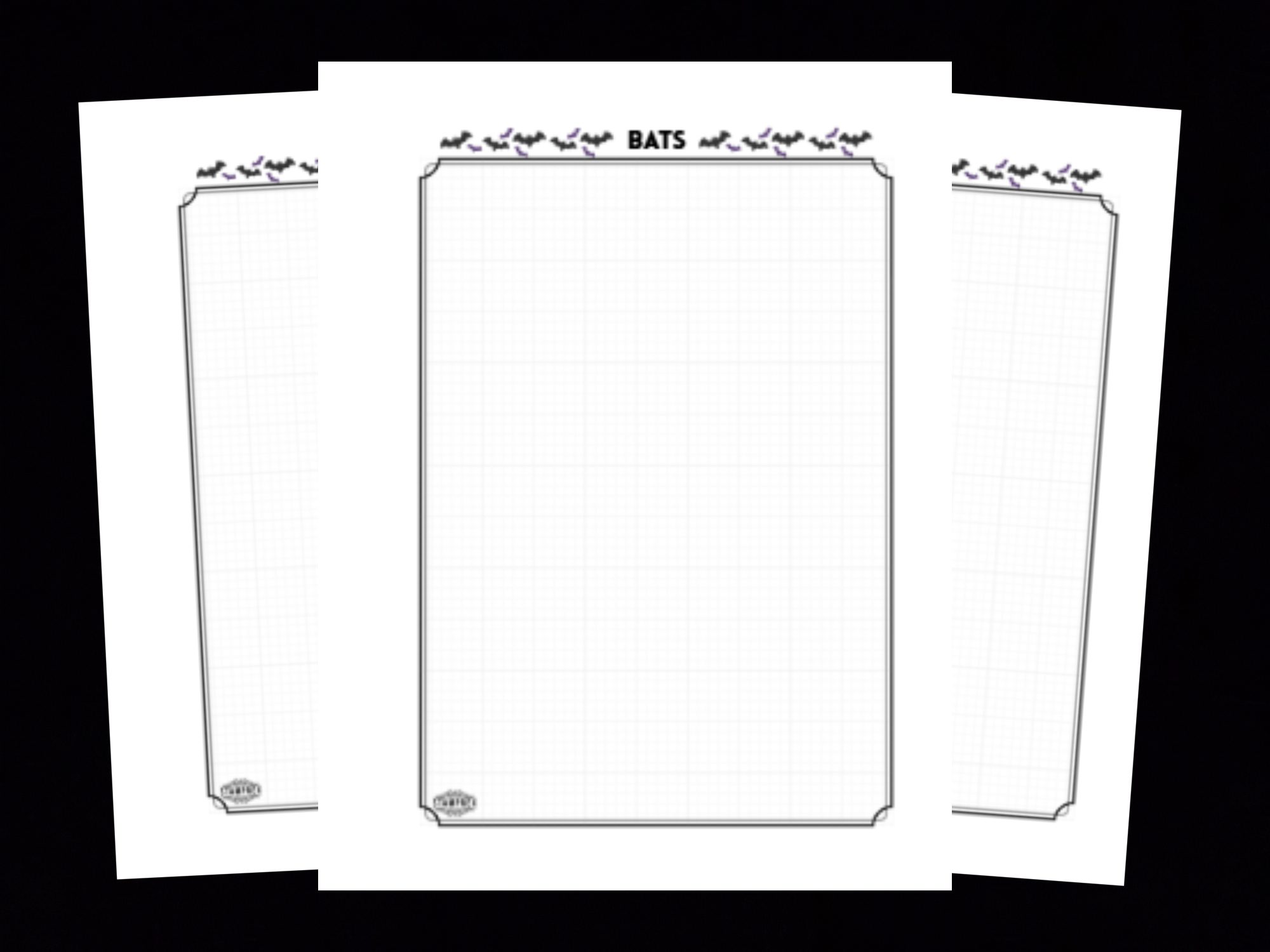 Bats Topical Blank Stamp Album Pages - Image 2