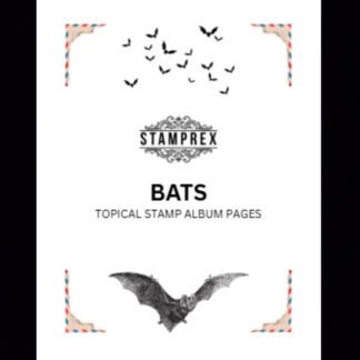 Bats Topical Blank Stamp Album Pages