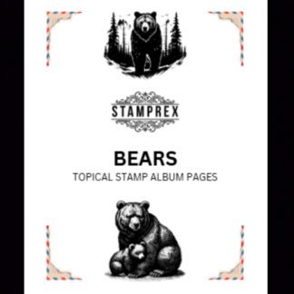 Bears Topical Blank Stamp Album Pages