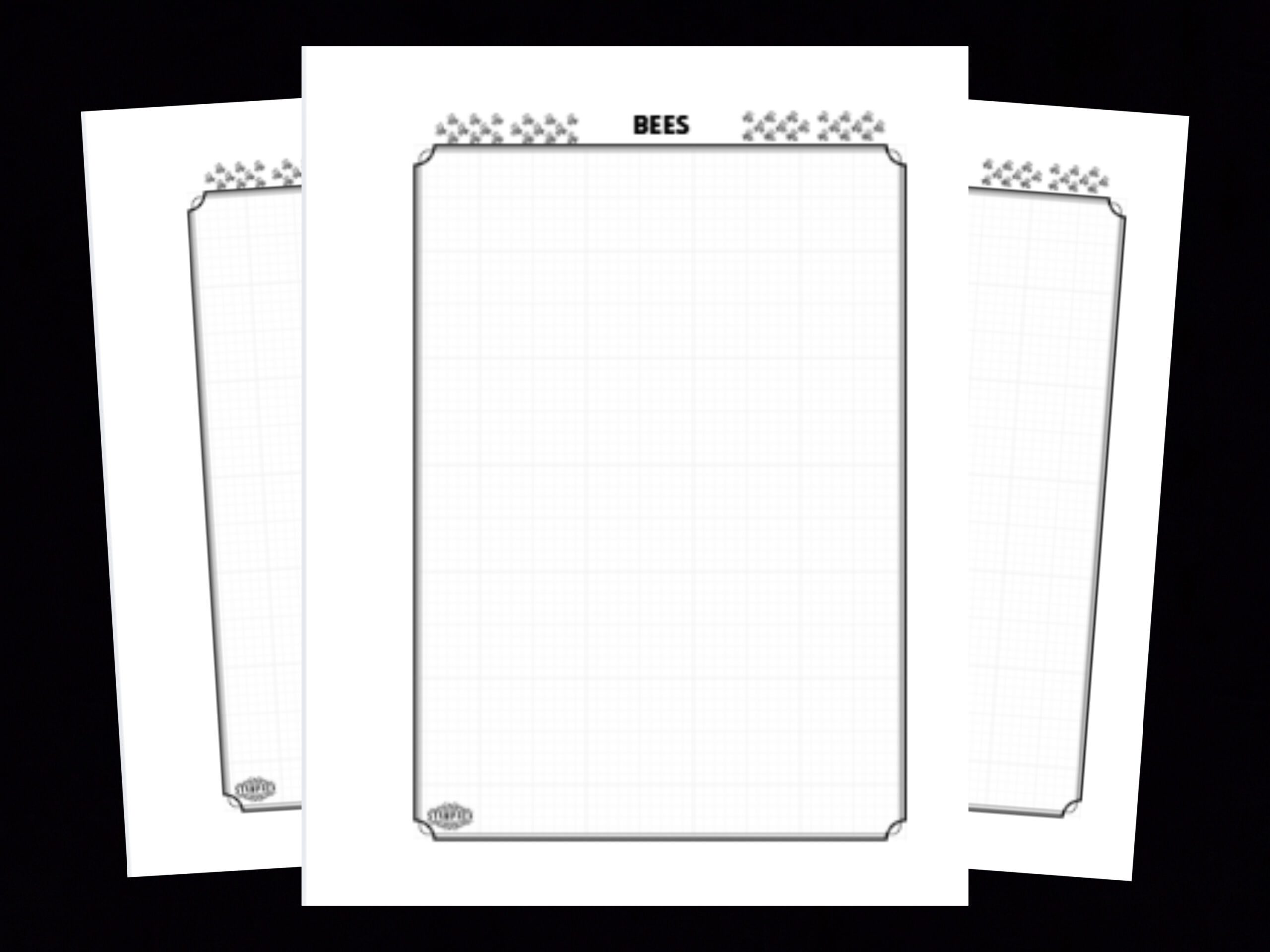 Bees Topical Blank Stamp Album Pages - Image 2