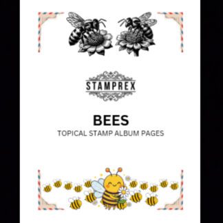 Bees Topical Blank Stamp Album Pages