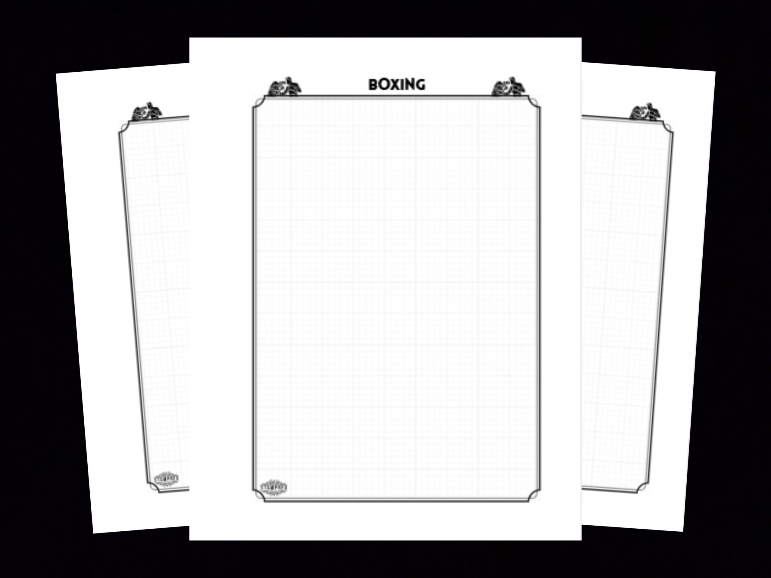 Boxing Topical Blank Stamp Album Pages - Image 2