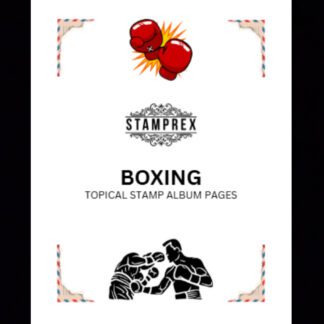 Boxing Topical Blank Stamp Album Pages