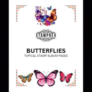 Butterflies Topical Blank Stamp Album Pages