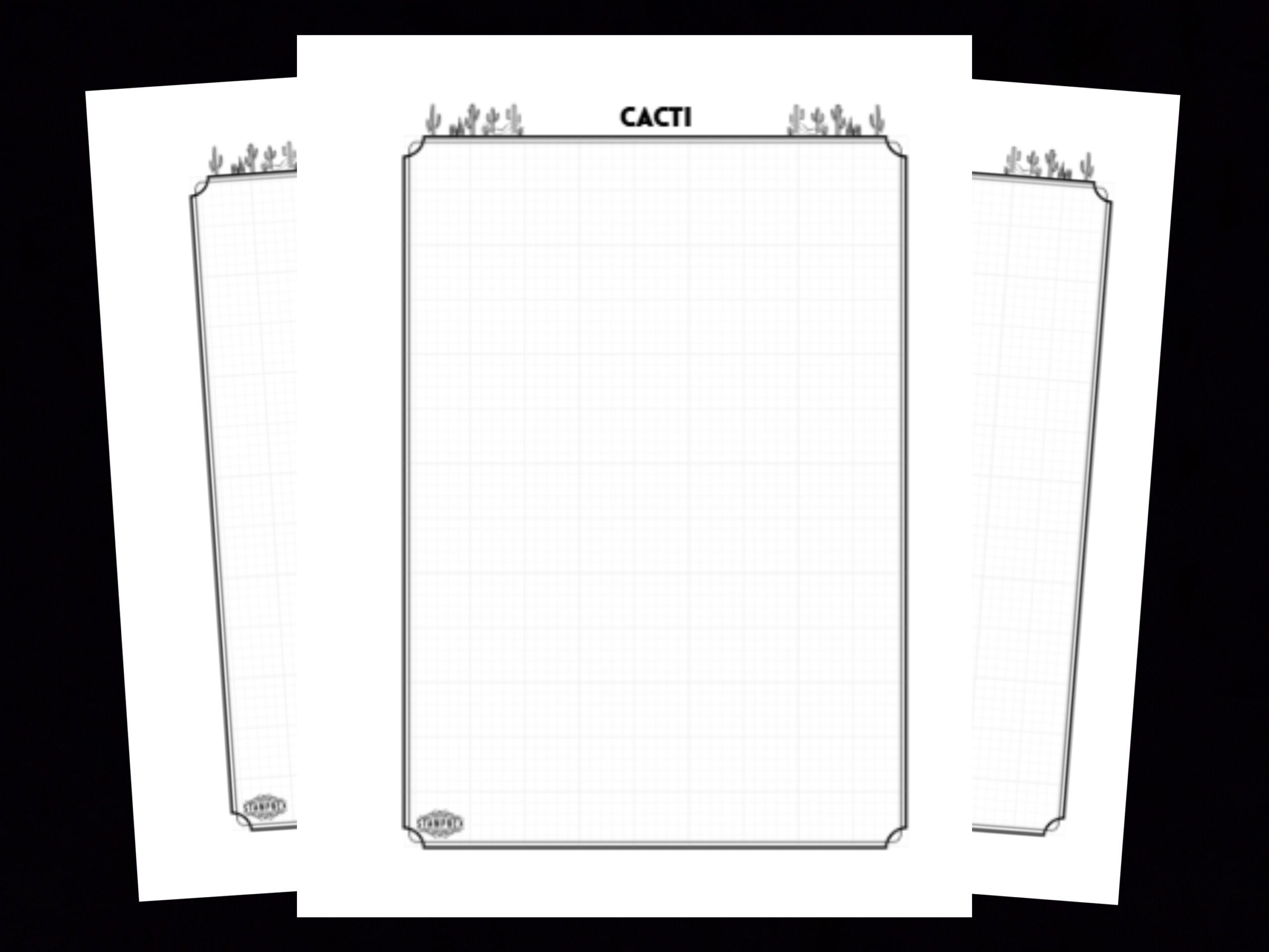 Cacti Topical Blank Stamp Album Pages - Image 2