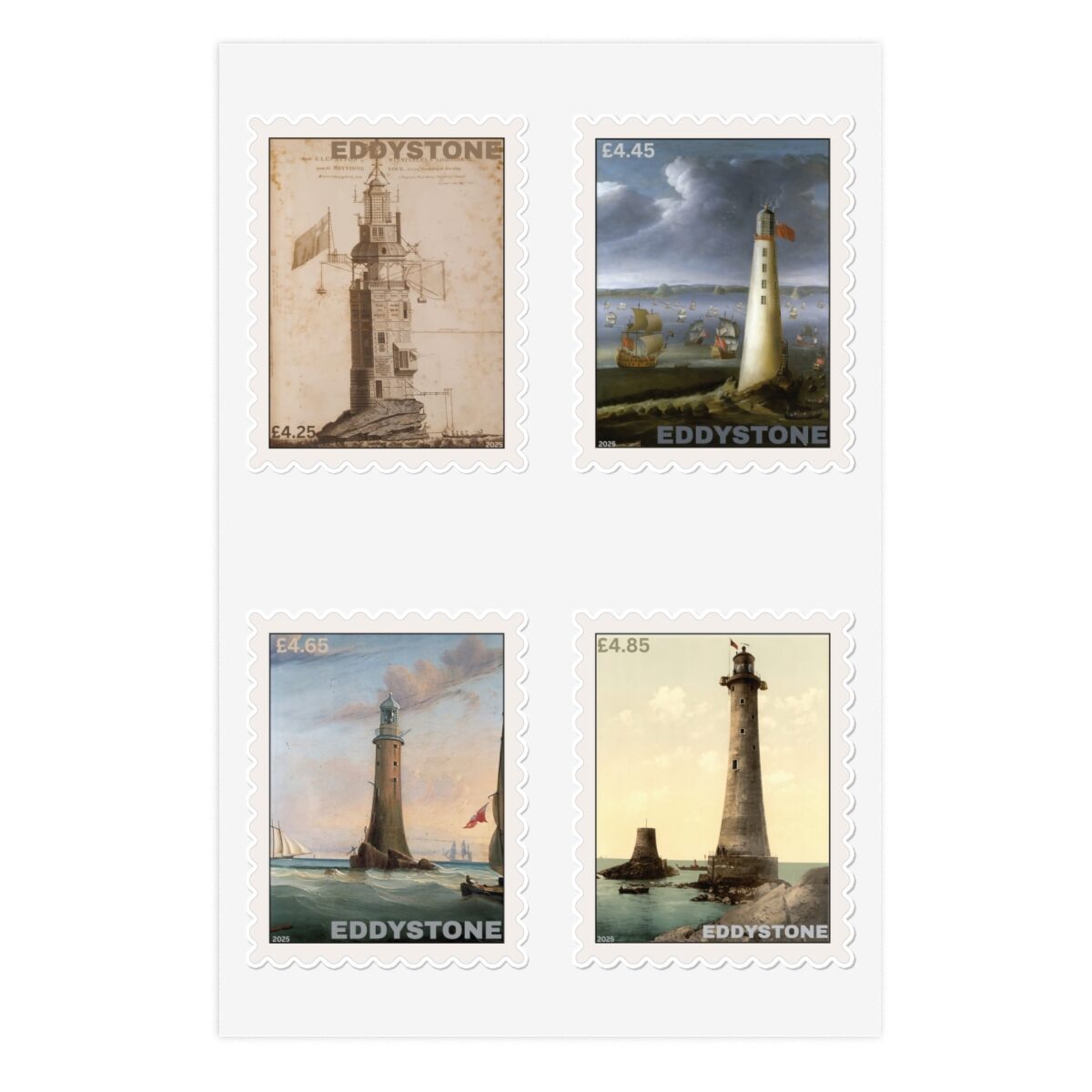 Eddystone Local Post Lighthouse Stamps - Image 3