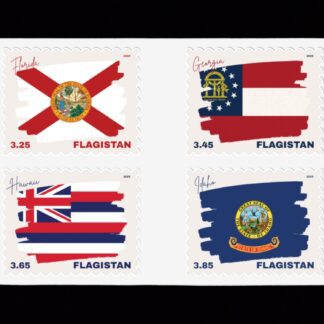 Flagistan Post US States Flags of Florida Georgia Hawaii Idaho Stamps