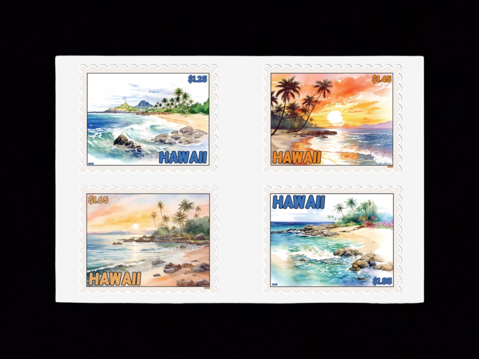 Hawaii Local Post Views Stamps