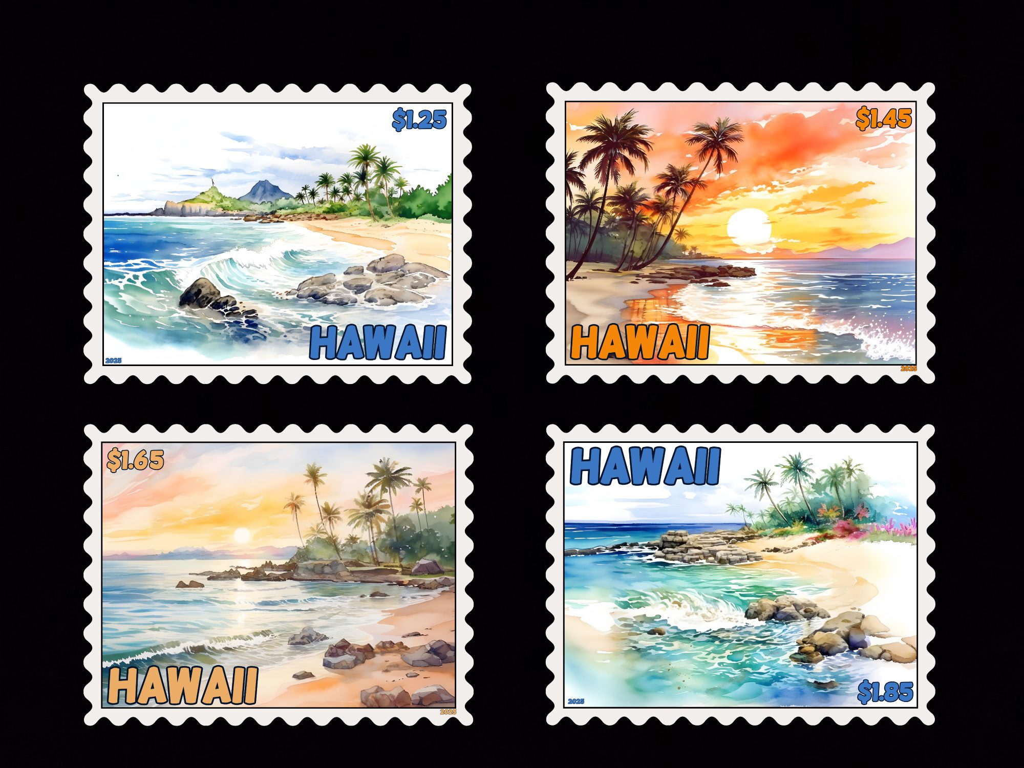 Hawaii Local Post Views Stamps - Image 2