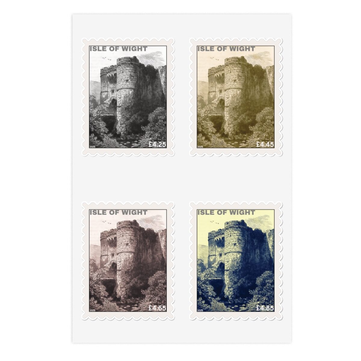 Isle of Wight Local Post Carisbrooke Castle Stamps - Image 3