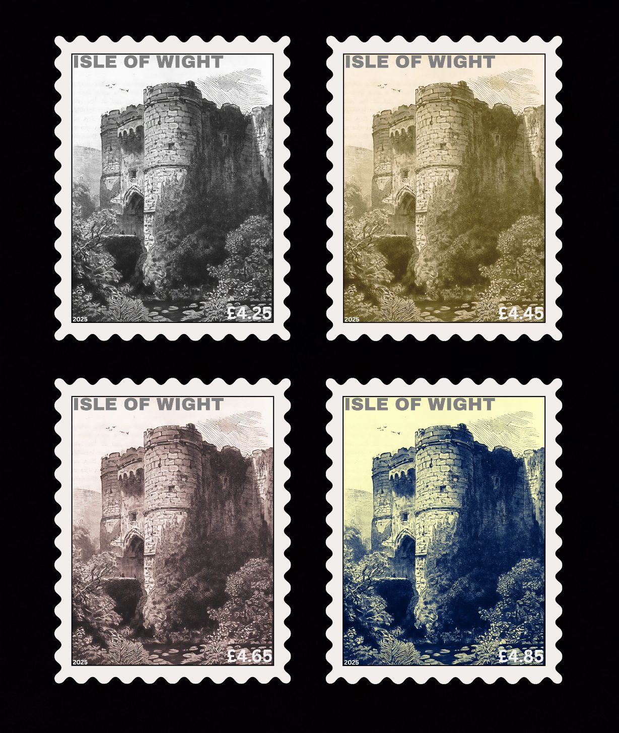 Isle of Wight Local Post Carisbrooke Castle Stamps - Image 2