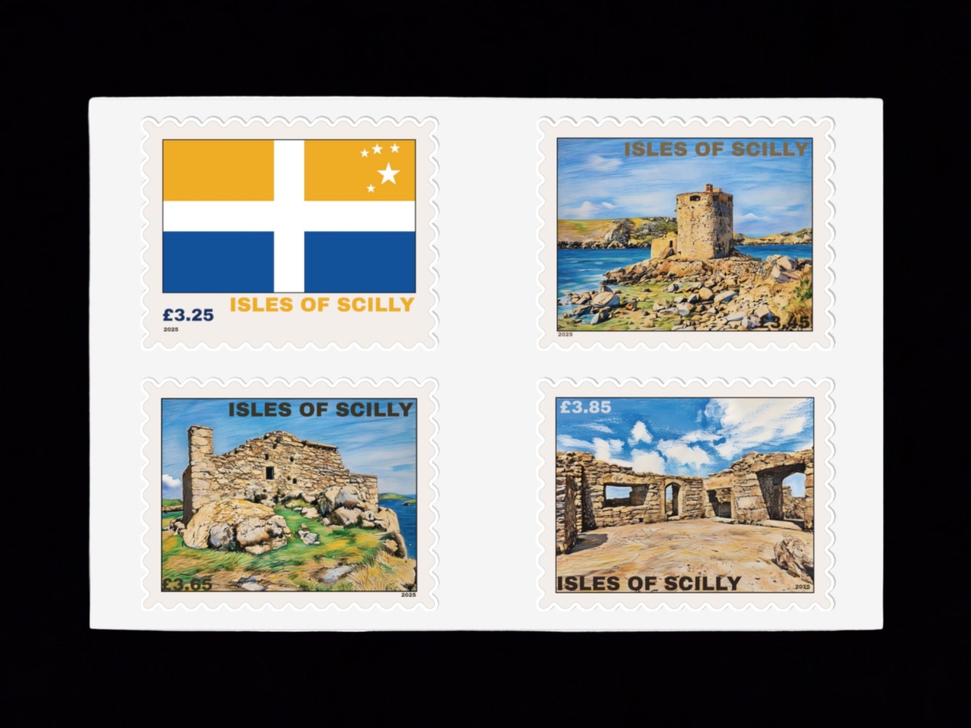 Isles of Scilly Local Post Flag Stamps