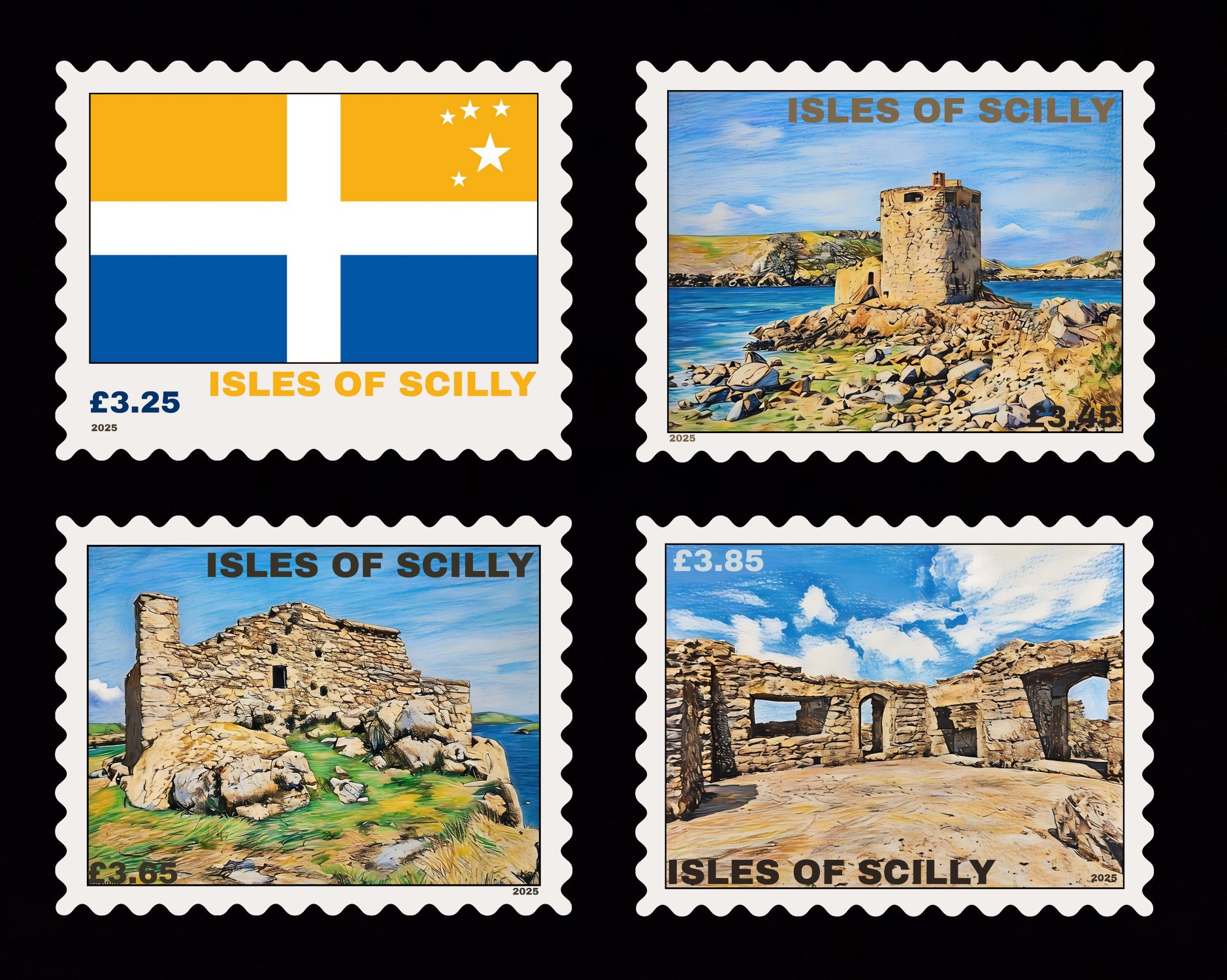 Isles of Scilly Local Post Flag Stamps - Image 2