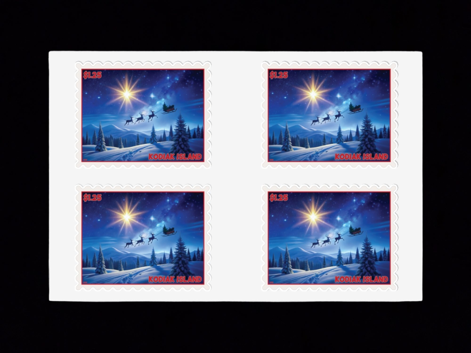 Kodiak Island Christmas Stamps