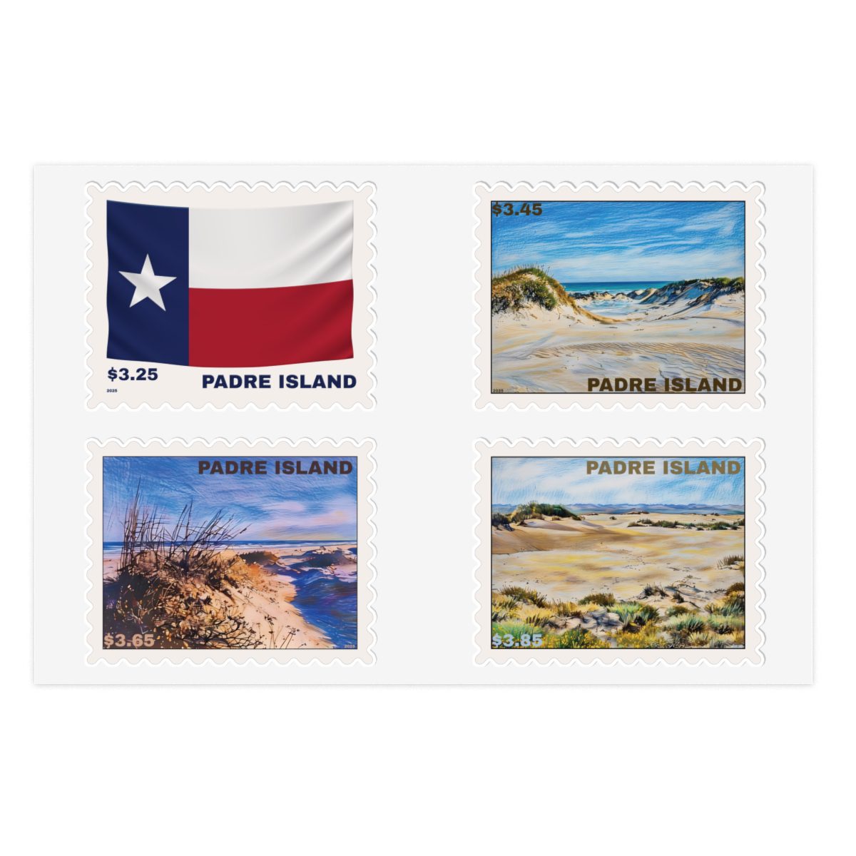 Padre Island Local Post Flag Stamps - Image 3