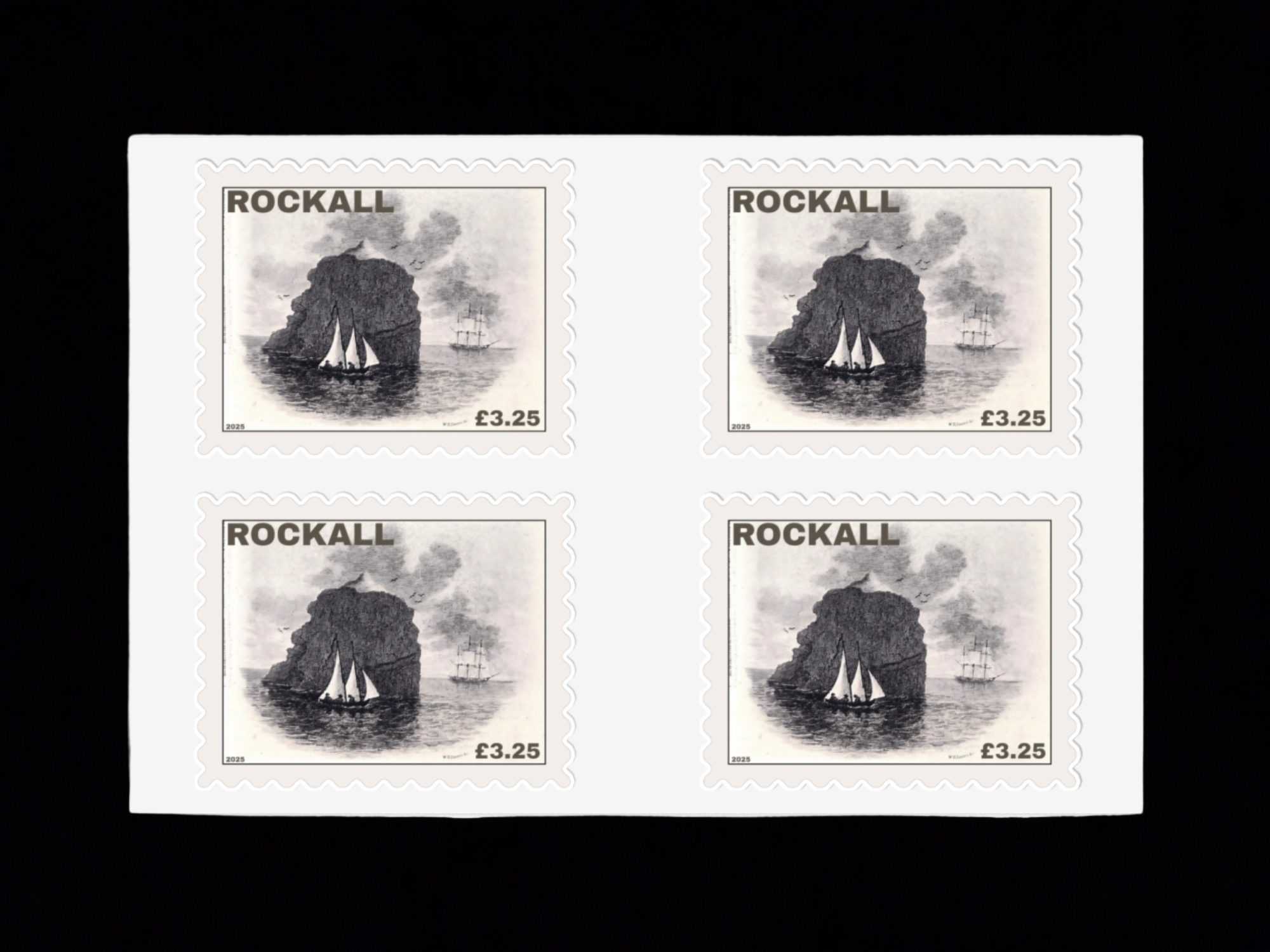 Rockall Local Post Islet View Stamps