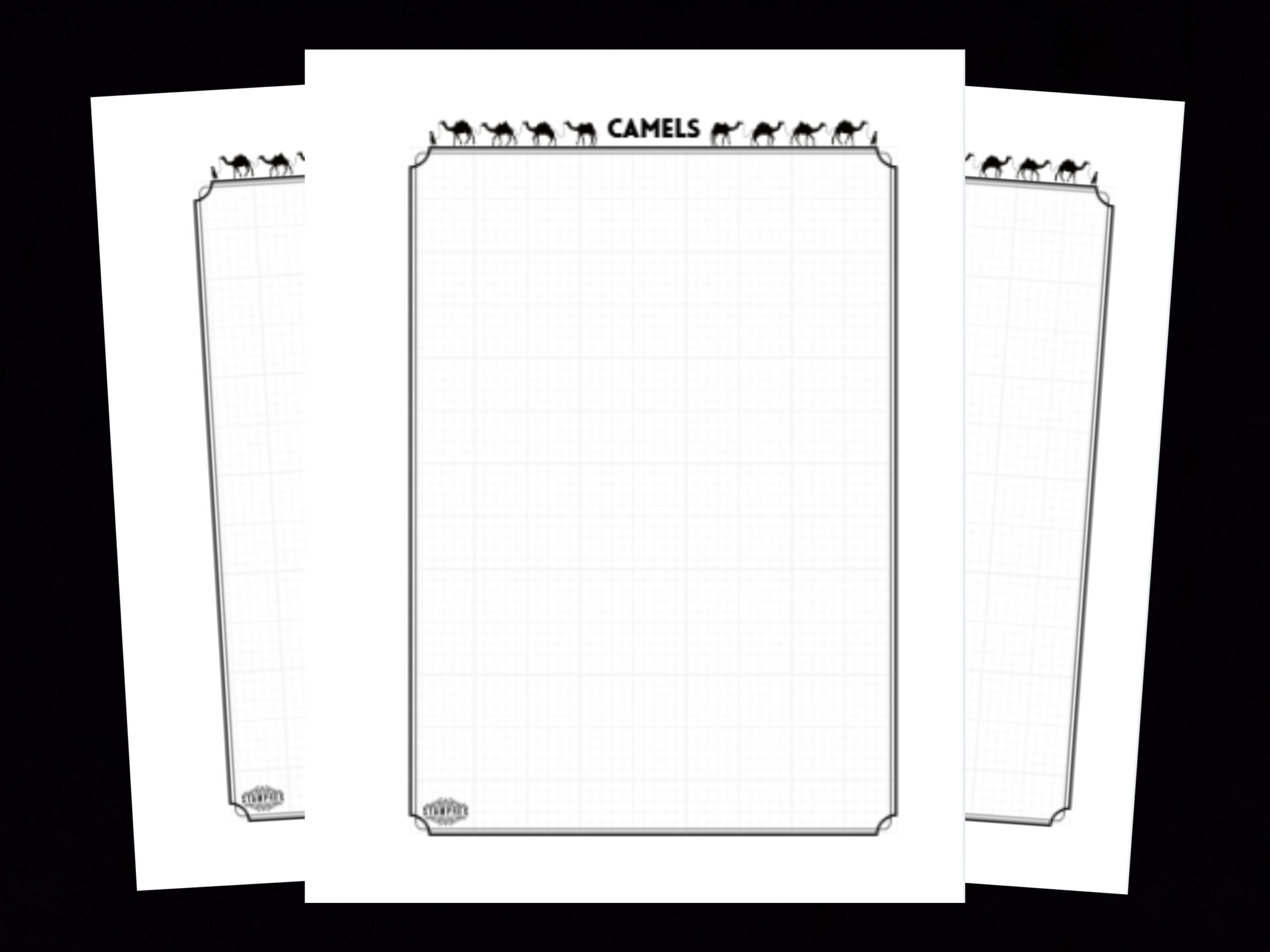Camels Topical Blank Stamp Album Pages - Image 2