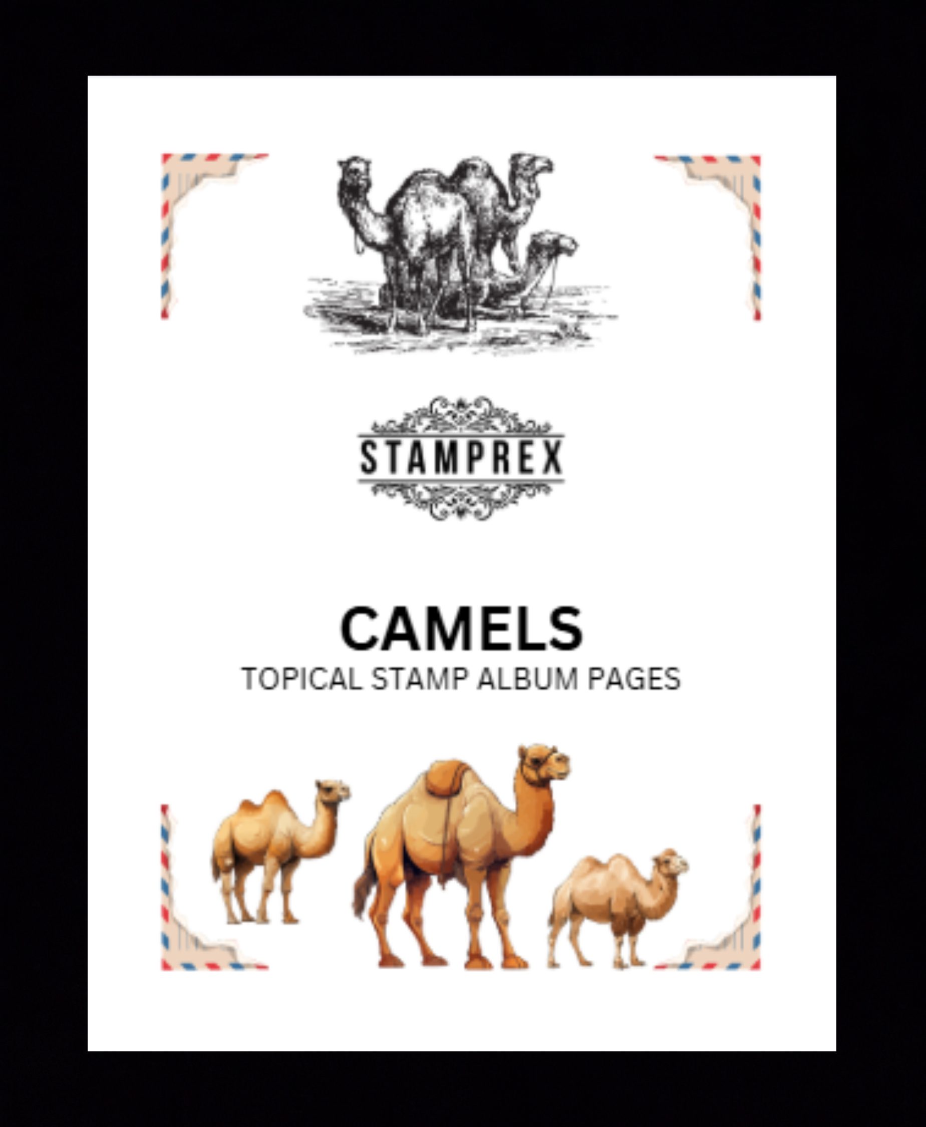 Camels Topical Blank Stamp Album Pages