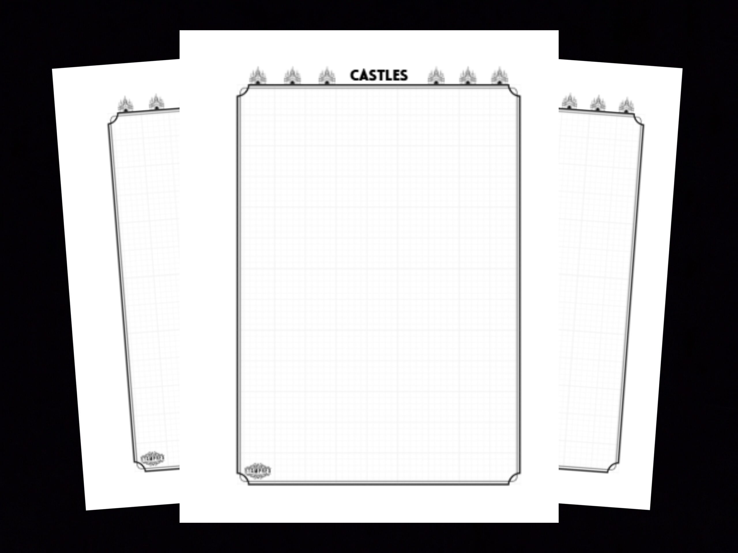 Castles Topical Blank Stamp Album Pages - Image 2