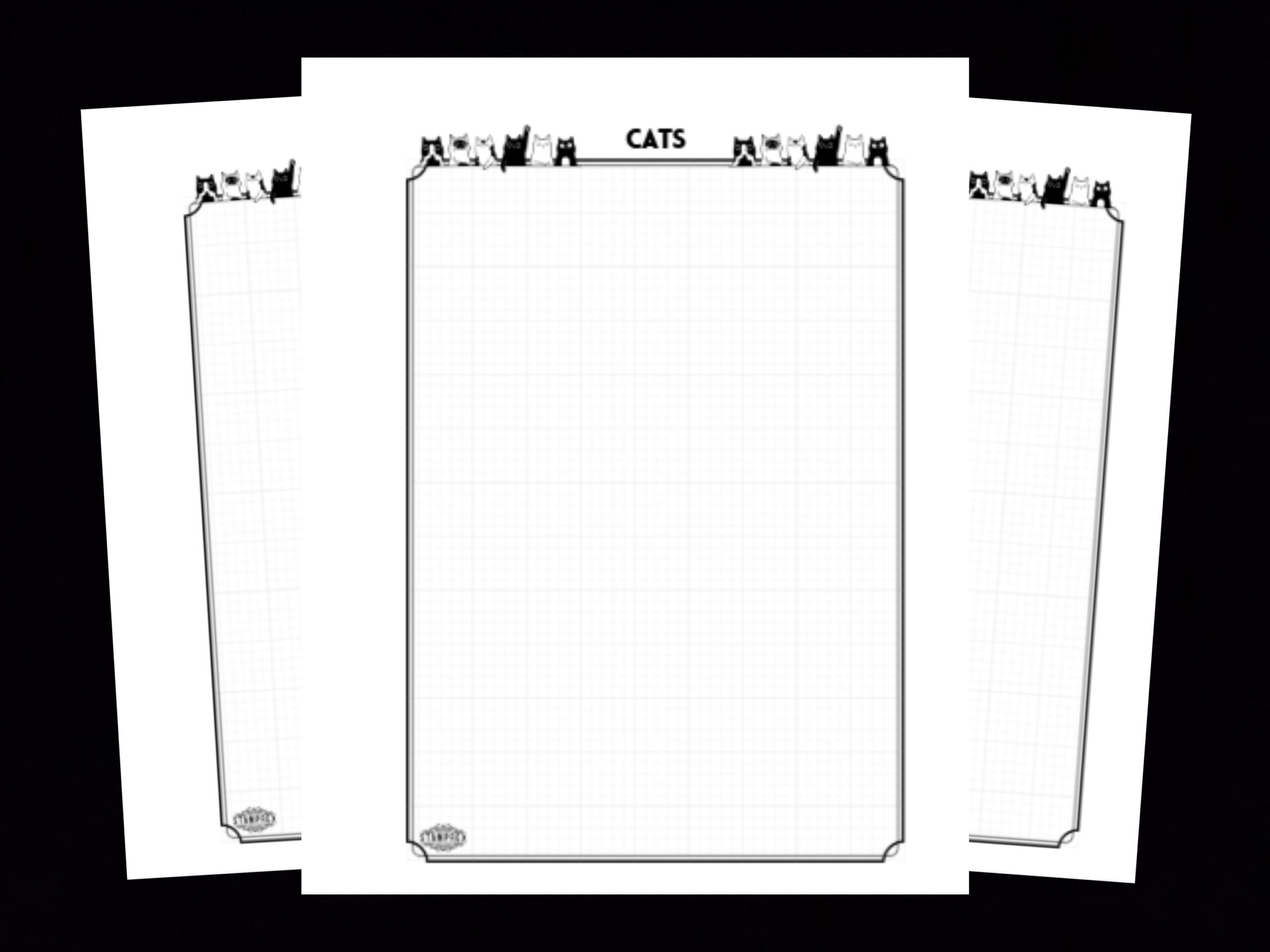 Cats Topical Blank Stamp Album Pages - Image 2