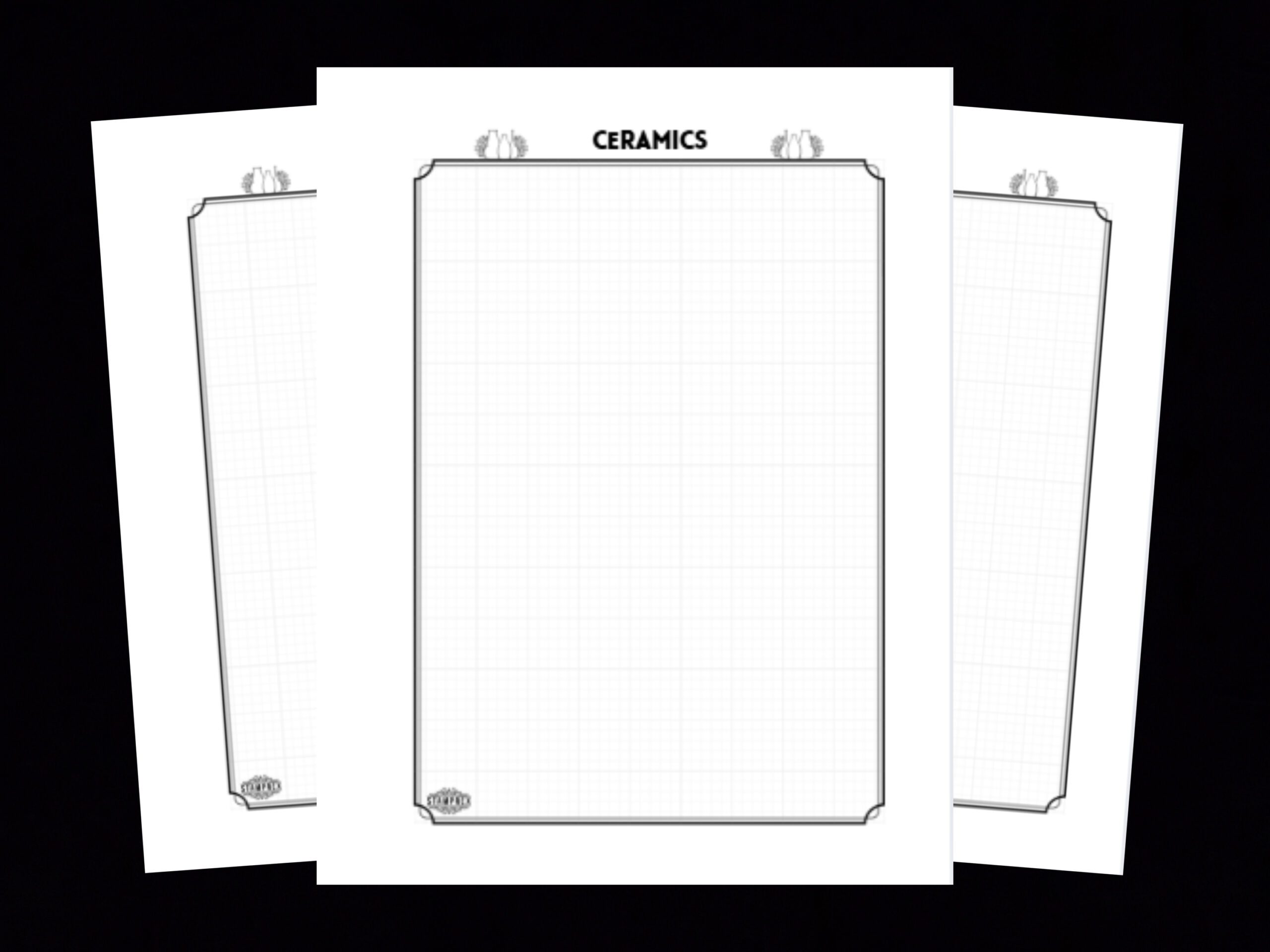Ceramics Topical Blank Stamp Album Pages - Image 2