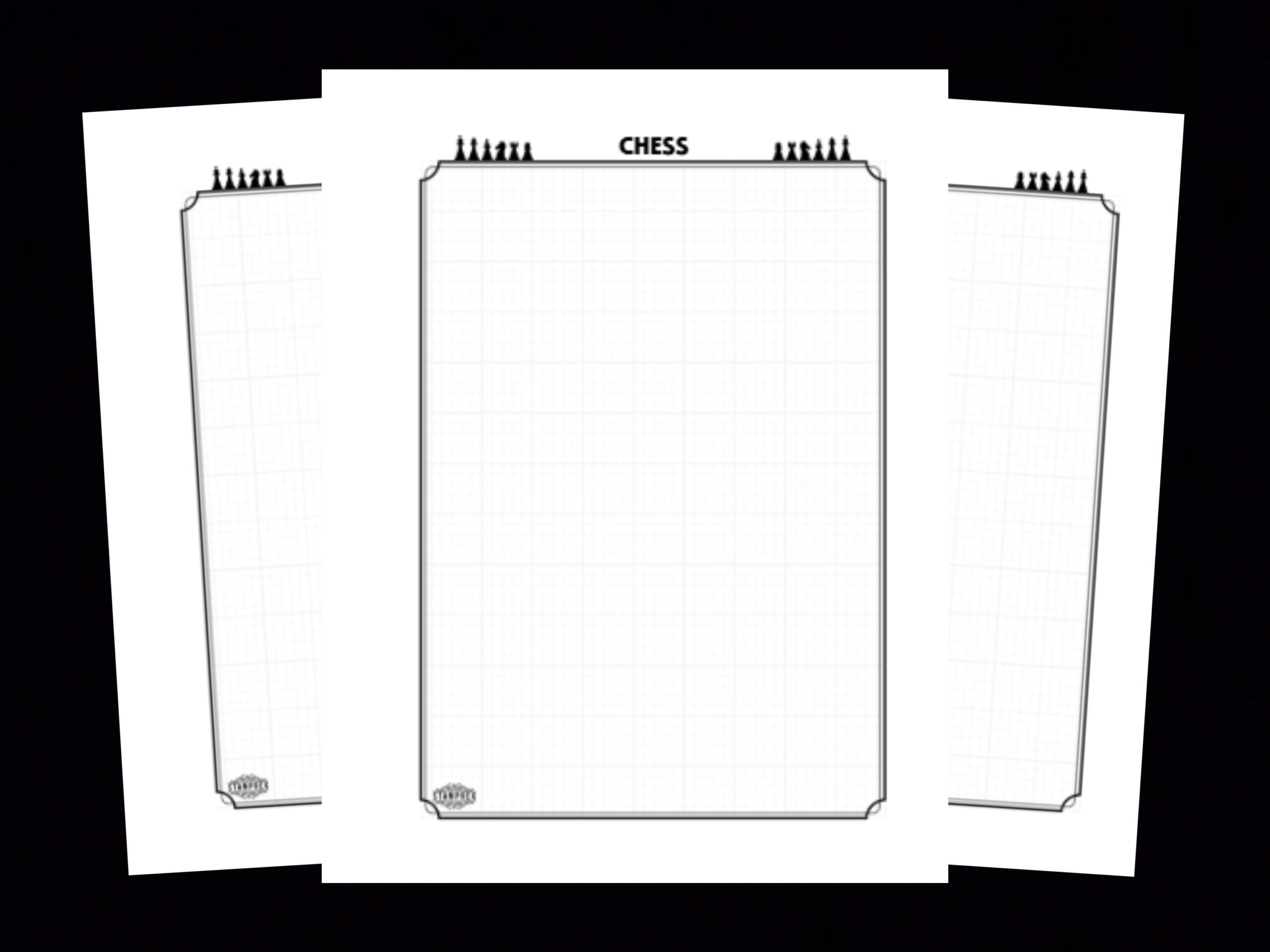 Chess Topical Blank Stamp Album Pages - Image 2
