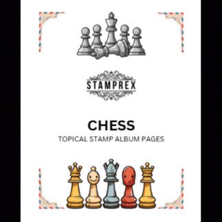 Chess Topical Blank Stamp Album Pages