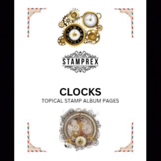 Clocks Topical Blank Stamp Album Pages